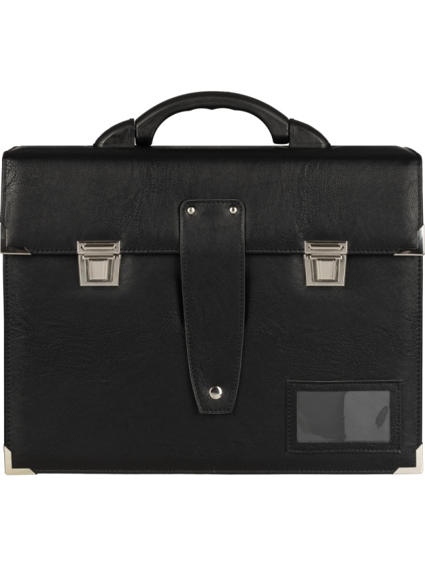 Портфель ГРИФ К мод. 1027/2 черный экокожа