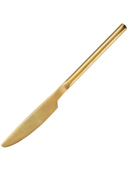 Золотистый столовый нож «Саппоро бэйсик» - 22 см.