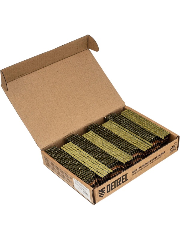 Гвозди для нейлера DENZEL(крашен.)50мм/2,9мм,2000 шт./уп (57692)
