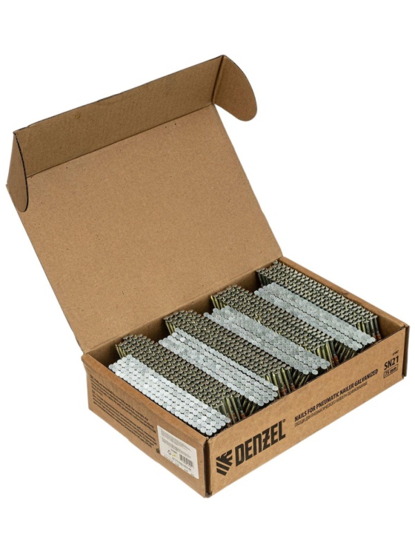 Гвозди для нейлера DENZEL (оцинк.)75мм/3,05мм,2000 шт./уп(57687)