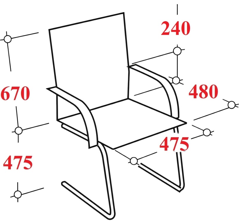 Конференц-кресло MT_Sit Air-180/Km00/Wh00/K15bL(F58),черный