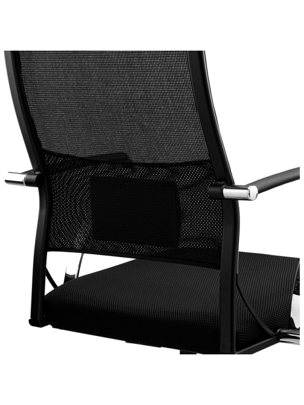 Кресло MT_Sit Air-180/Km00/Wh00/K15cL(M09.B23.G18.W01),черный, хром