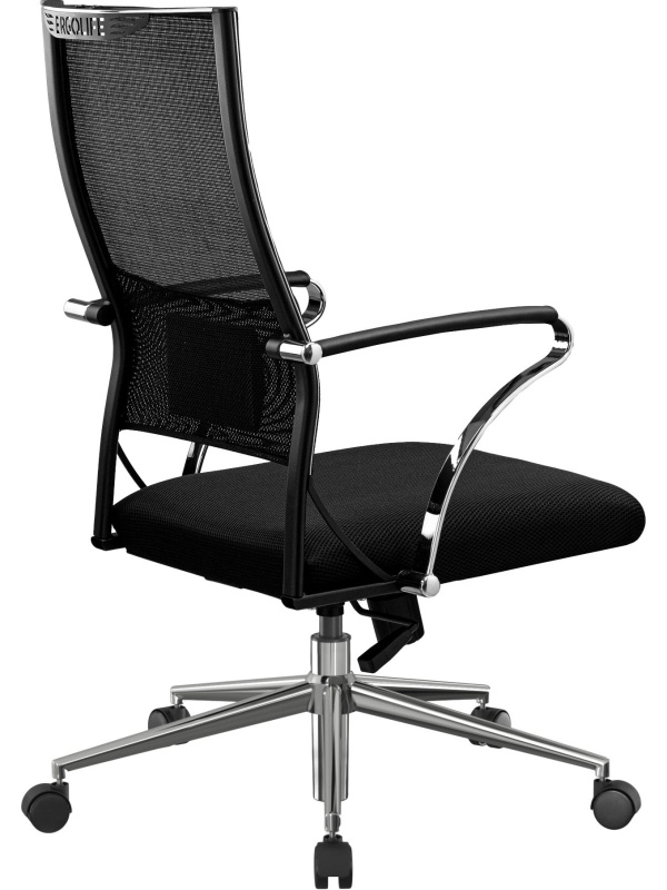 Кресло MT_Sit Air-180/Km00/Wh00/K15cL(M09.B23.G18.W01),черный, хром