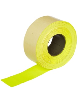 Этикет-лента Эконом 26х16 желтая прям1000шт/рул 10рул/уп