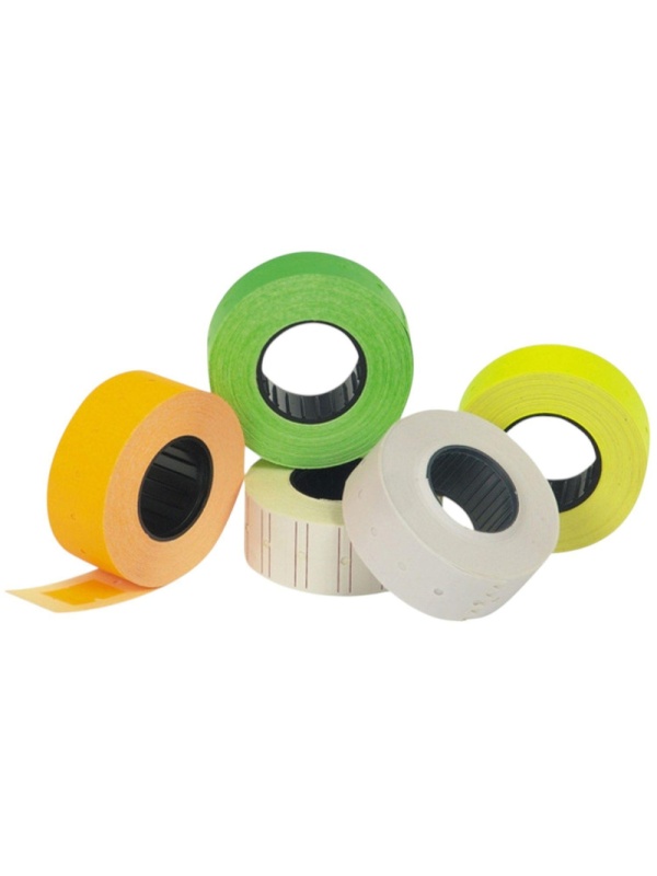 Этикет-лента Эконом 26х16 желтая прям1000шт/рул 10рул/уп