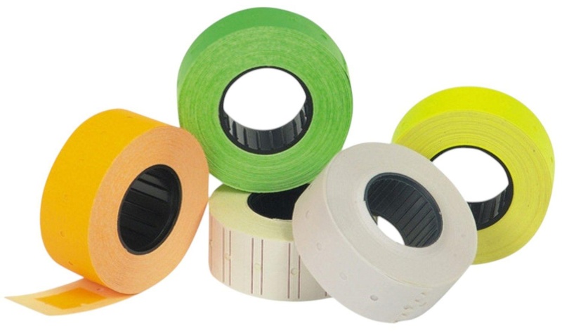 Этикет-лента Эконом 26х16 зеленая прям1000шт/рул 10рул/уп