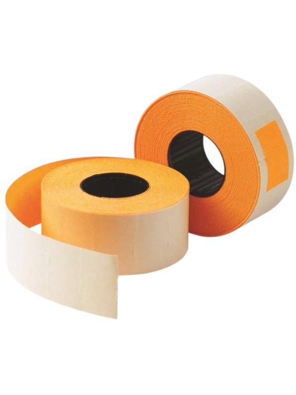 Этикет-лента Эконом 26х16 оранж прям1000шт/рул 10рул/уп