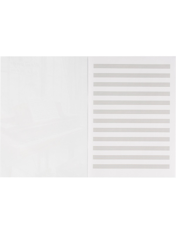 Тетрадь для нот РОЯЛЬ У ОКНА 8л.А4,белый офсет,2 скобы/69909