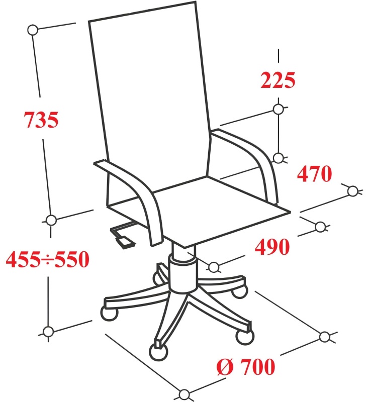 Кресло VB_Бюрократ CH-607BS черный сетка/ткань