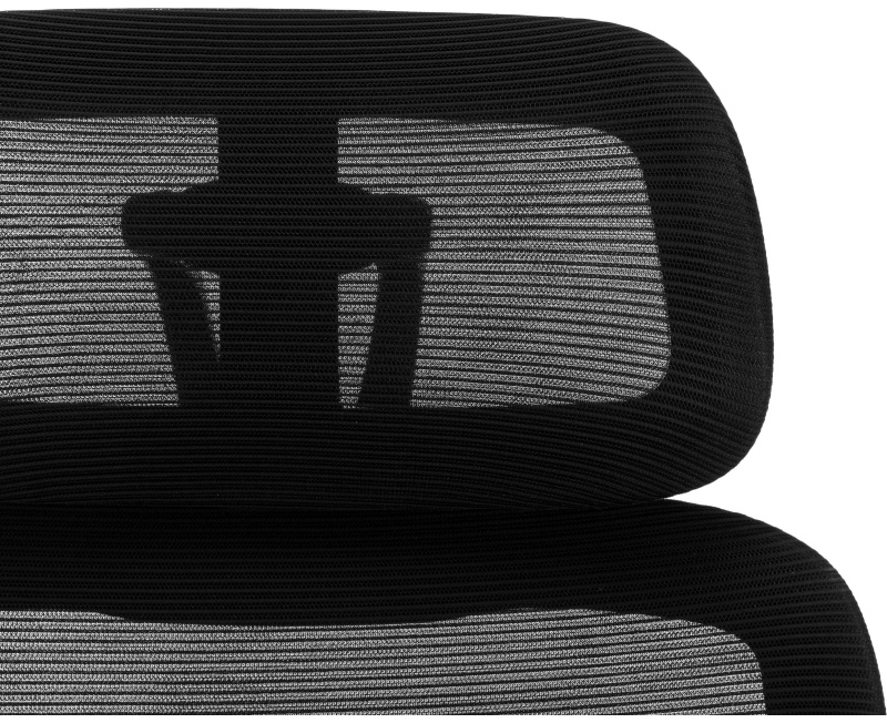 Кресло VB_Бюрократ Wise черный сетка/ткань с подголов