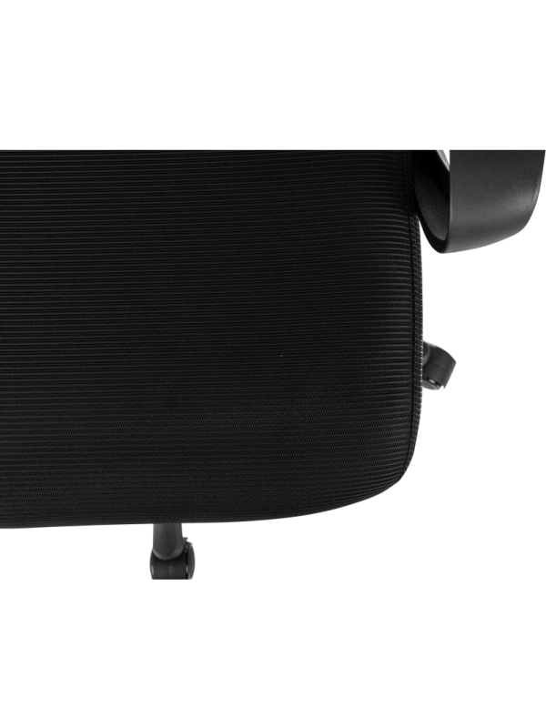 Кресло VB_Бюрократ Wise черный сетка/ткань с подголов