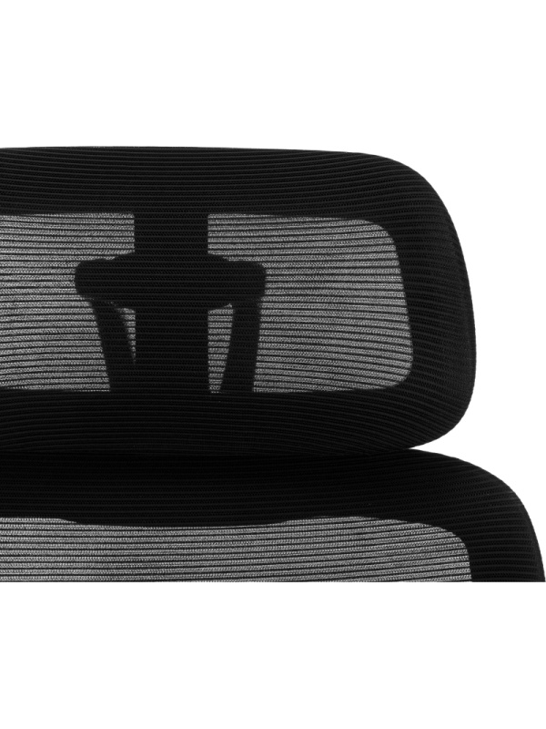 Кресло VB_Бюрократ Wise черный сетка/ткань с подголов