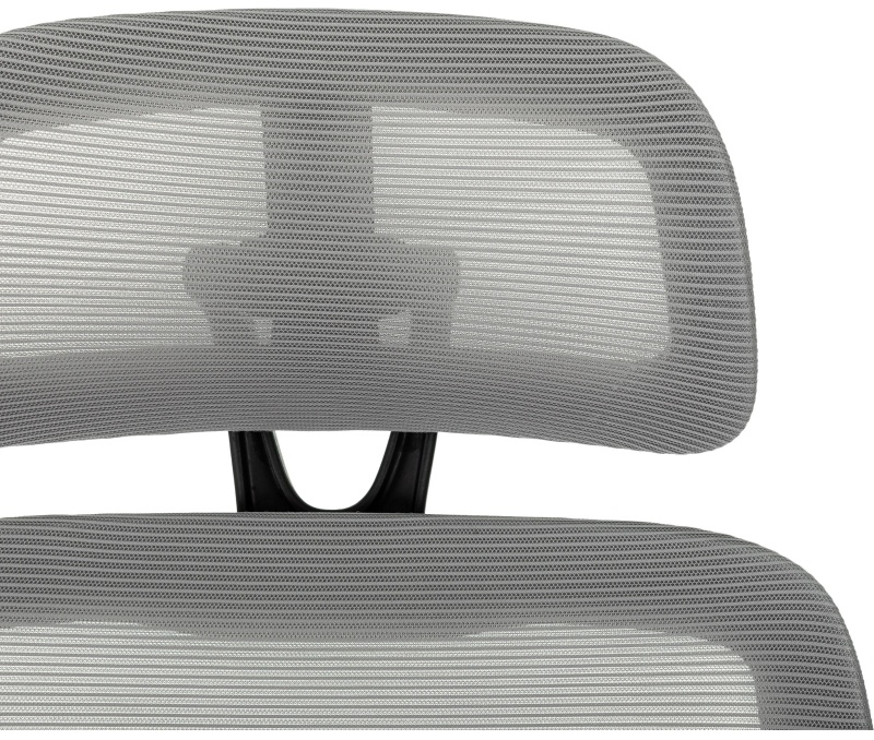 Кресло VB_Бюрократ Wise серый сетка/ткань с подголов