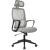 Кресло VB_Бюрократ Wise серый сетка/ткань с подголов