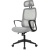 Кресло VB_Бюрократ Wise серый сетка/ткань с подголов