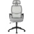 Кресло VB_Бюрократ Wise серый сетка/ткань с подголов