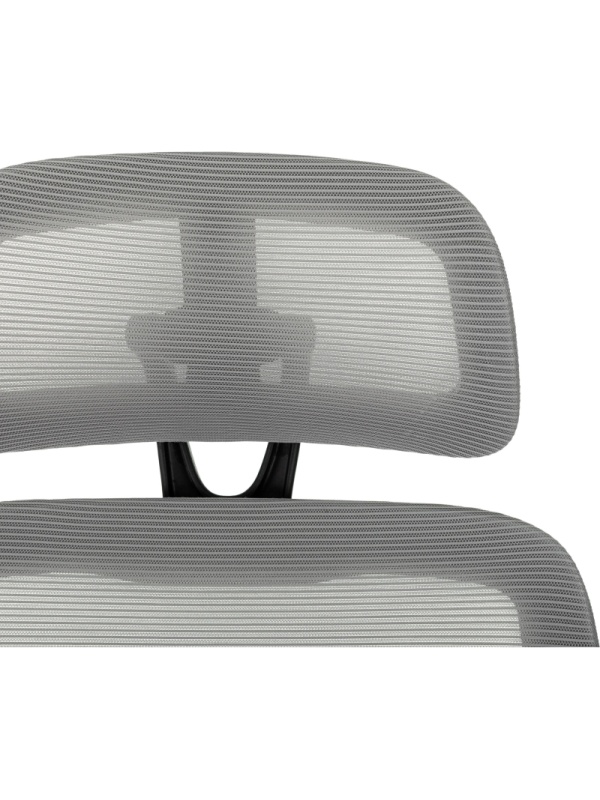 Кресло VB_Бюрократ Wise серый сетка/ткань с подголов