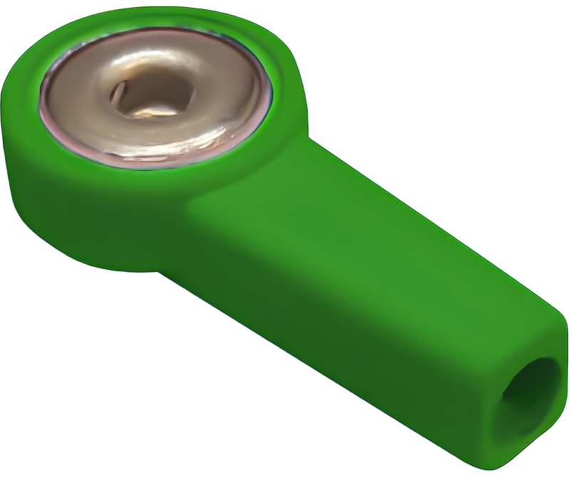 Переходник-адаптер, 4мм-кнопка, зеленый, PG-922/4TV, Fiab 10шт/уп