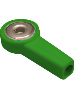 Переходник-адаптер, 4мм-кнопка, зеленый, PG-922/4TV, Fiab 10шт/уп