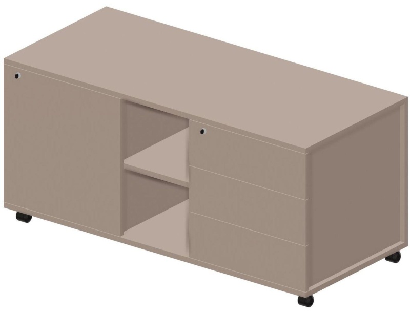 Тумба S/a/A/P мобильная серв. R 120х53х57см Тортора/Тортора UMU1253BDTRTR