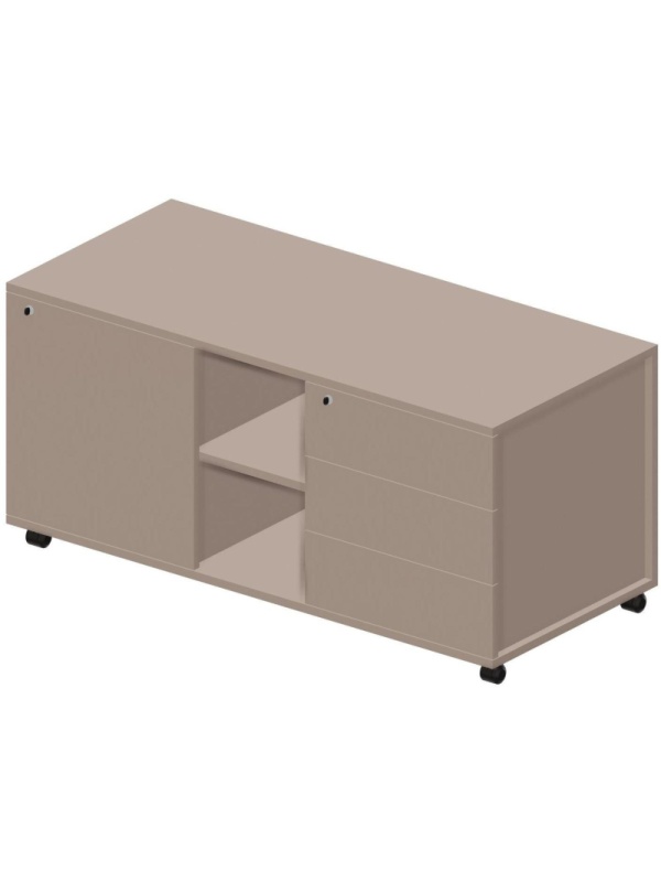 Тумба S/a/A/P мобильная серв. R 120х53х57см Тортора/Тортора UMU1253BDTRTR