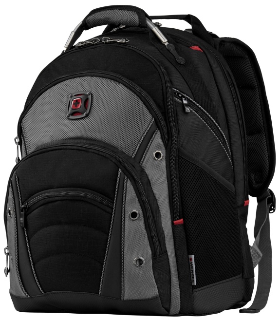 Рюкзак WENGER 16'', черный/серый, полиэстер/ПВХ, 36 x 26 x 46 см, 26 л