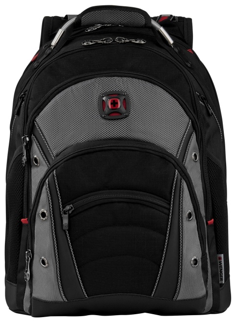 Рюкзак WENGER 16'', черный/серый, полиэстер/ПВХ, 36 x 26 x 46 см, 26 л