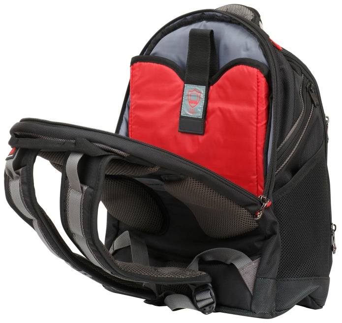 Рюкзак WENGER 16'', черный/серый, полиэстер/ПВХ, 36 x 26 x 46 см, 26 л