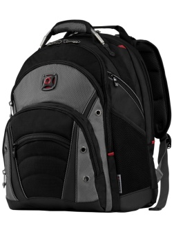 Рюкзак WENGER 16'', черный/серый, полиэстер/ПВХ, 36 x 26 x 46 см, 26 л