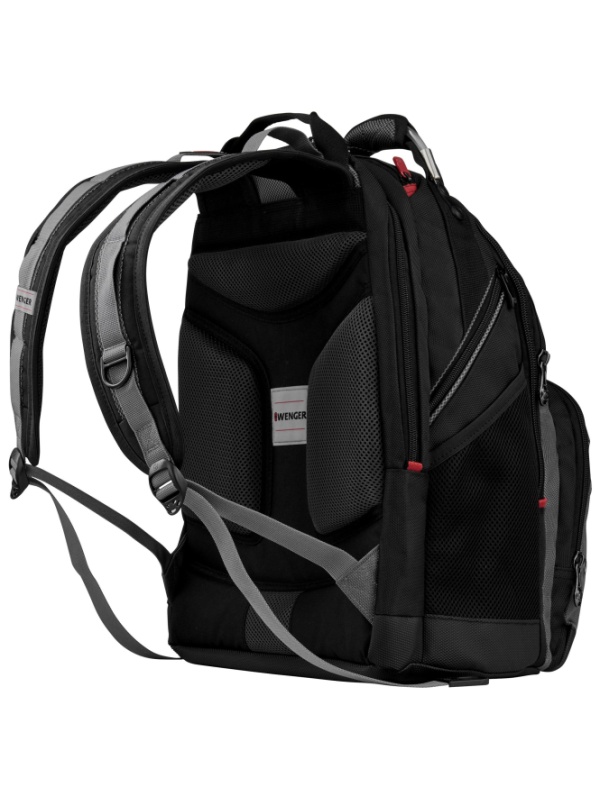 Рюкзак WENGER 16'', черный/серый, полиэстер/ПВХ, 36 x 26 x 46 см, 26 л