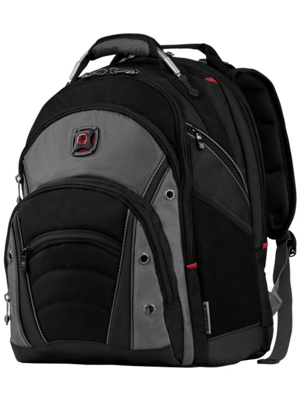 Рюкзак WENGER 16'', черный/серый, полиэстер/ПВХ, 36 x 26 x 46 см, 26 л