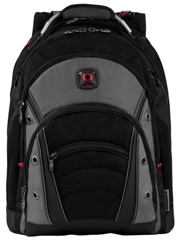 Рюкзак WENGER 16'', черный/серый, полиэстер/ПВХ, 36 x 26 x 46 см, 26 л