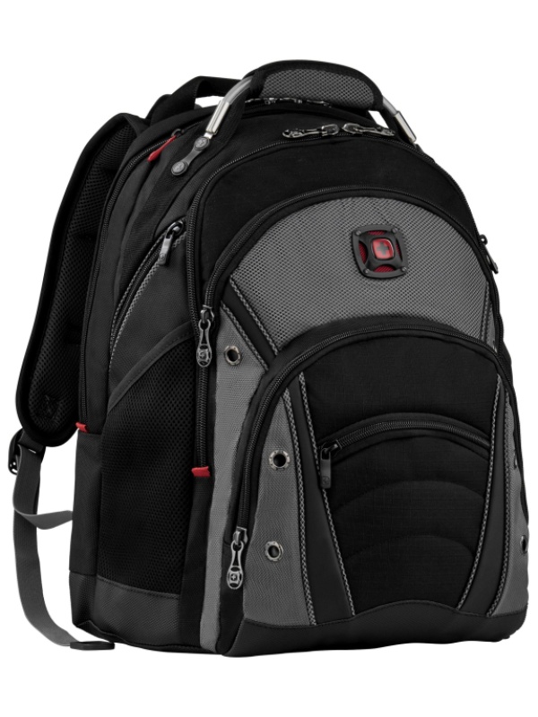 Рюкзак WENGER 16'', черный/серый, полиэстер/ПВХ, 36 x 26 x 46 см, 26 л