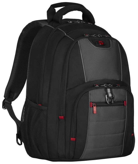 Рюкзак WENGER 16'', черный/серый, полиэстер, 38 x 25 x 48 см, 25 л