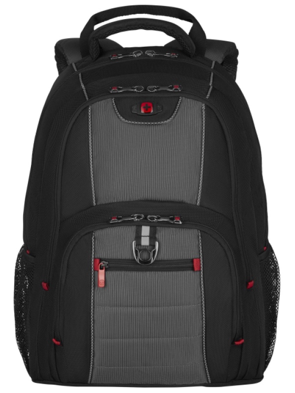 Рюкзак WENGER 16'', черный/серый, полиэстер, 38 x 25 x 48 см, 25 л