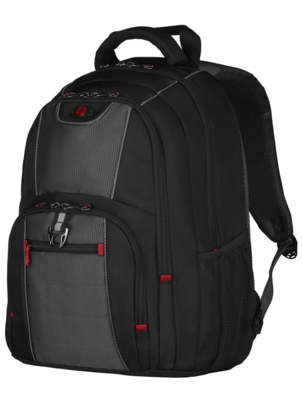 Рюкзак WENGER 16'', черный/серый, полиэстер, 38 x 25 x 48 см, 25 л