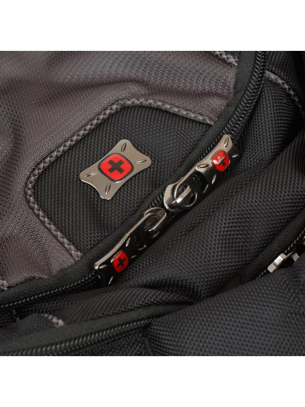 Рюкзак WENGER 16'', черный/серый, полиэстер, 38 x 25 x 48 см, 25 л