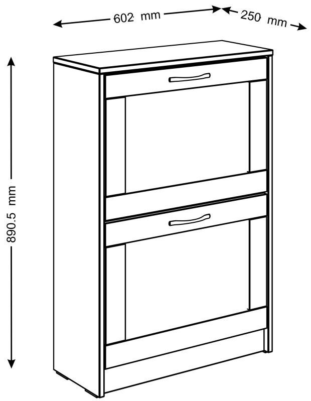 Обувница Тумба ШС_Сириус для обуви 60х89 дуб сонома