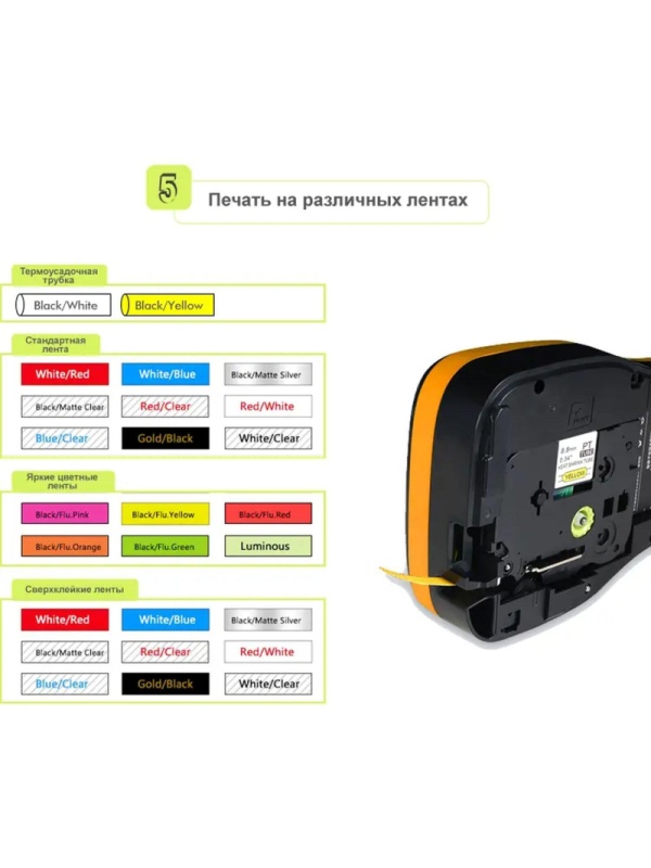 Этикет-принтер Puty PT-100ECH ручной рус/англ  (с чипом)