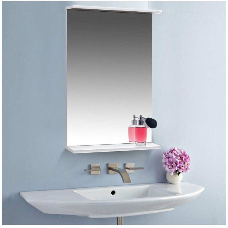 Зеркало TZ_Лайт 50 с полкой, белое