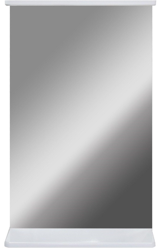 Зеркало TZ_Лайт 50 с полкой, белое