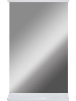 Зеркало TZ_Лайт 50 с полкой, белое