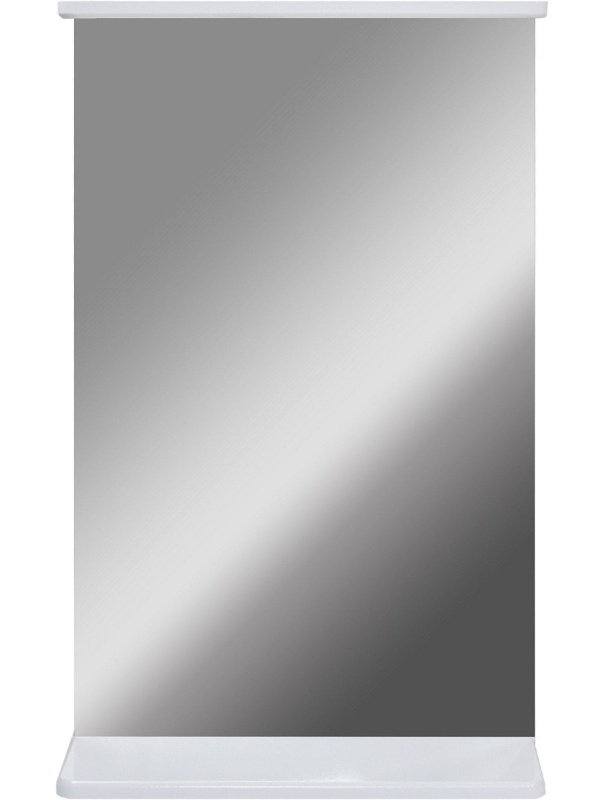 Зеркало TZ_Лайт 50 с полкой, белое