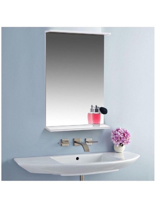 Зеркало TZ_Лайт 50 с полкой, белое