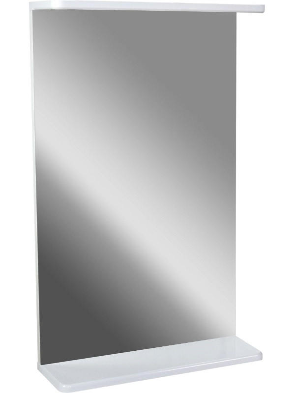 Зеркало TZ_Лайт 50 с полкой, белое