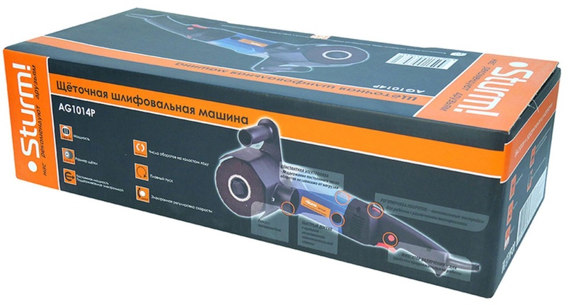 Шлифмашина щеточная Sturm! ПРОФИ, 1400Вт, 120мм AG1014P