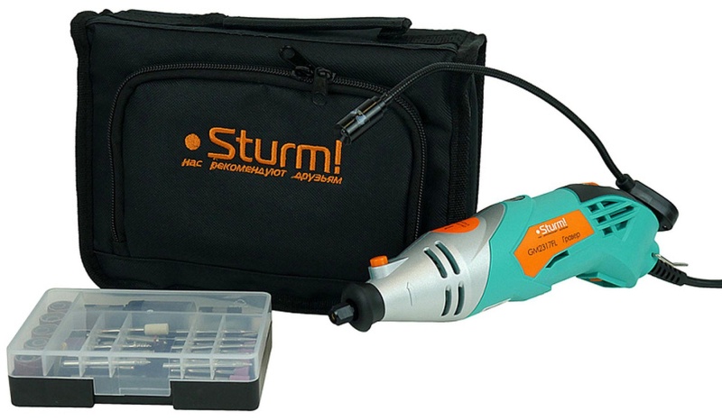 Гравер Sturm!, 170Вт, 8000-32000 об/мин, гибкий вал, подсветка GM2317FL