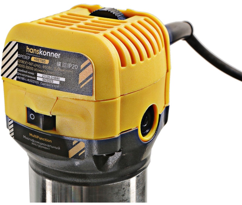 Фрезер Hanskonner, 850Вт, цанга 6-8мм, 10000-30000об/мин, 3 базы HRE1185