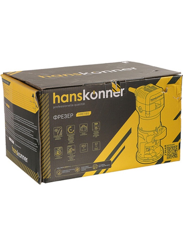 Фрезер Hanskonner, 850Вт, цанга 6-8мм, 10000-30000об/мин, 3 базы HRE1185