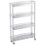 Этажерка BP_ узкая ДЖУЛИЯ 4 полки 590Х180Х730мм светло-серый